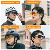 Очки солнцезащитные фотохромные West Biking с откидными линзами — фото 6