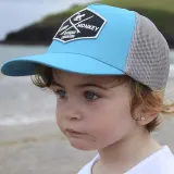Surf Monkey Детская кепка трактор с застежкой snapback синяя/серая — фото 4