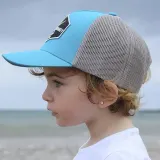 Surf Monkey Детская кепка трактор с застежкой snapback синяя/серая — фото 5