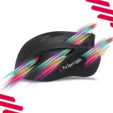 Шлем велосипедный Pro Sport Lights, матовый чёрный, мужской и женский — фото 5