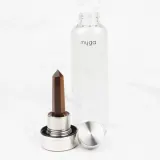Стеклянная бутылка для воды Myga с кристаллом тигровый глаз — фото 2