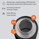 Термос вакуумный Esbit Sculptor Insulated Bottle w/Sleeve 1000 мл чёрный — фото 3