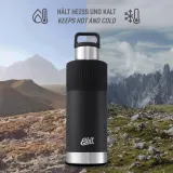 Термос вакуумный Esbit Sculptor Insulated Bottle w/Sleeve 1000 мл чёрный — фото 6
