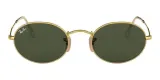 Солнцезащитные очки Ray-Ban Oval металлические зеленые — фото 2