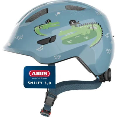 Детский велосипедный шлем ABUS Smiley 3.0 синий croco глянцевый