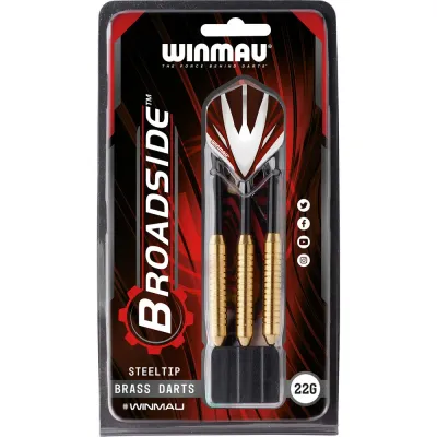 Дротики Winmau Broadside Brass со стальными наконечниками, 22 г, набор 3 шт