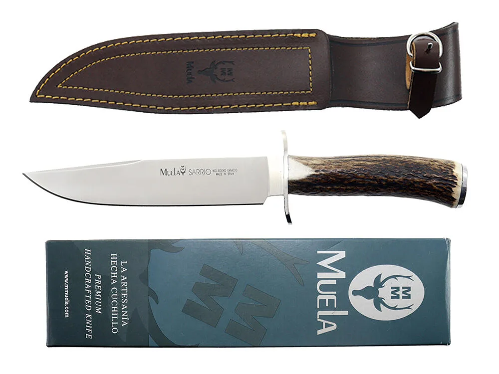 Muela Нож классический с рукоятью из рога оленя Deer Stag Satin 195 мм