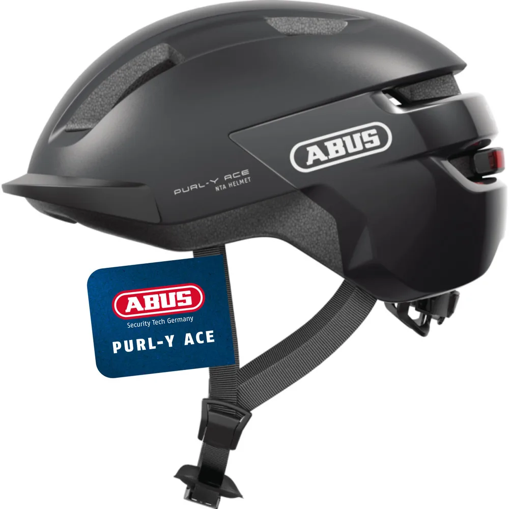 Шлем велосипедный городской Abus Purl-Y Ace, 57 - 61 cm, Тёмно-серый