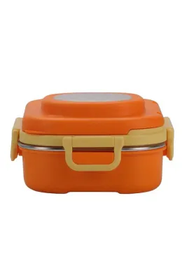 Uzspace Контейнер для еды Lunch Box 8021 600 мл, 600 ml, Оранжевый