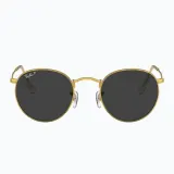 Солнцезащитные очки Ray-Ban Round Metal золотистые — фото 2