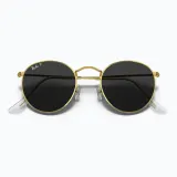Солнцезащитные очки Ray-Ban Round Metal золотистые — фото 3