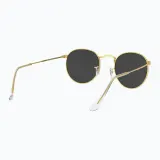 Солнцезащитные очки Ray-Ban Round Metal золотистые — фото 6