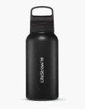Бутылка-фильтр LifeStraw Go 2.0 стальная 1 л Steel Black — фото 1