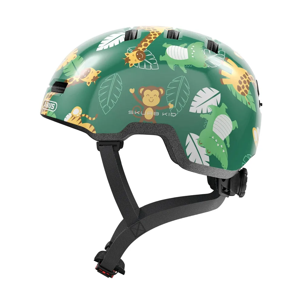 Детский велосипедный шлем ABUS Skurb Kid Green Jungle, 50-55, Зелёный
