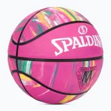 Мяч баскетбольный Spalding Marble, 7, Розовый — фото 2
