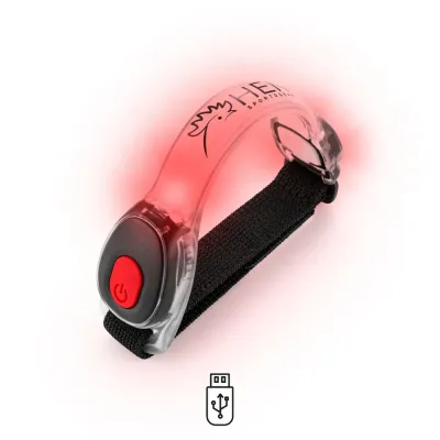 Hen Sportsgear Светодиодная повязка на руку для бега, красная, с зарядкой от USB