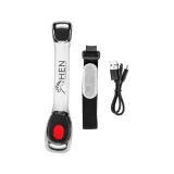 Hen Sportsgear Светодиодная повязка на руку для бега, красная, с зарядкой от USB — фото 2
