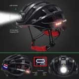 Шлем велосипедный Rockbros ZN1001-BK унисекс с подсветкой — фото 3