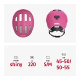 Шлем велосипедный детский Abus Smiley 3.0 глянцевый розовый — фото 5