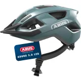 Велосипедный шлем Abus Aduro 3.0 LED ледниковый синий — фото 1