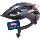 Городской велосипедный шлем ABUS Aduro 3.0 LED, фиолетовые волны — фото 1