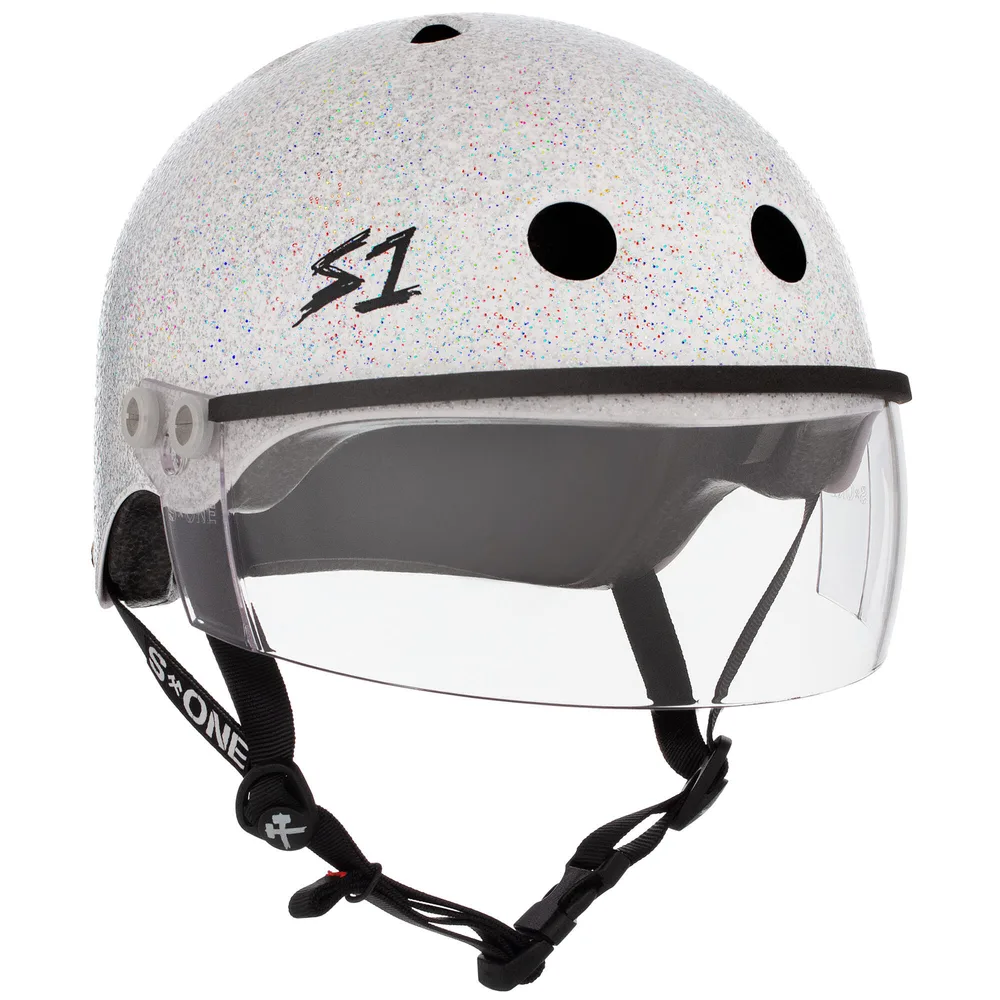 Шлем защитный S-ONE Lifer Visor White Glitter, размер L