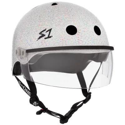 Шлем защитный S-ONE Lifer Visor White Glitter, размер L