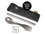 Набор Light My Fire Eco Spork'n Straw Titanium Kit ложка-вилка и трубочка — фото 1