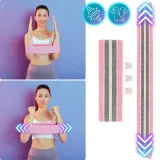 Тканевые резиновые петли REVITY Hip Bands, набор 3 шт. с планом тренировок в PDF — фото 3