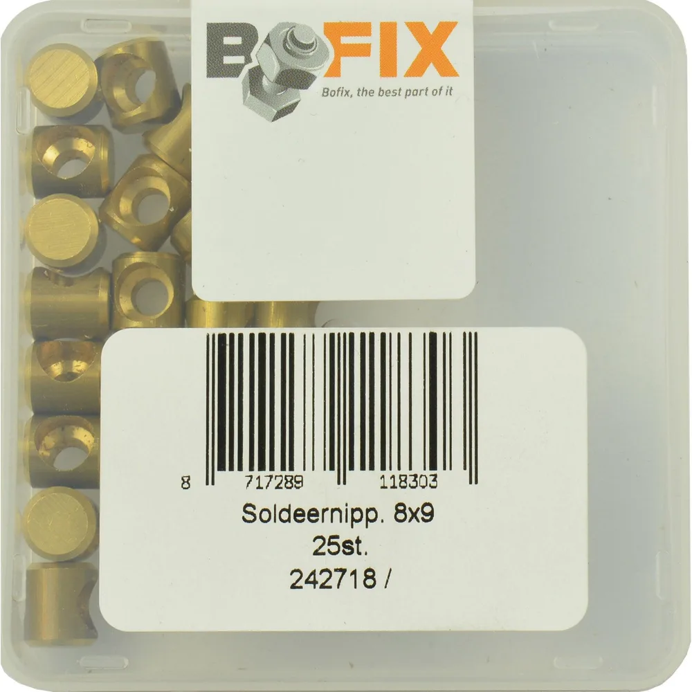 Наконечники тросов Bofix 8x9, 25 штук