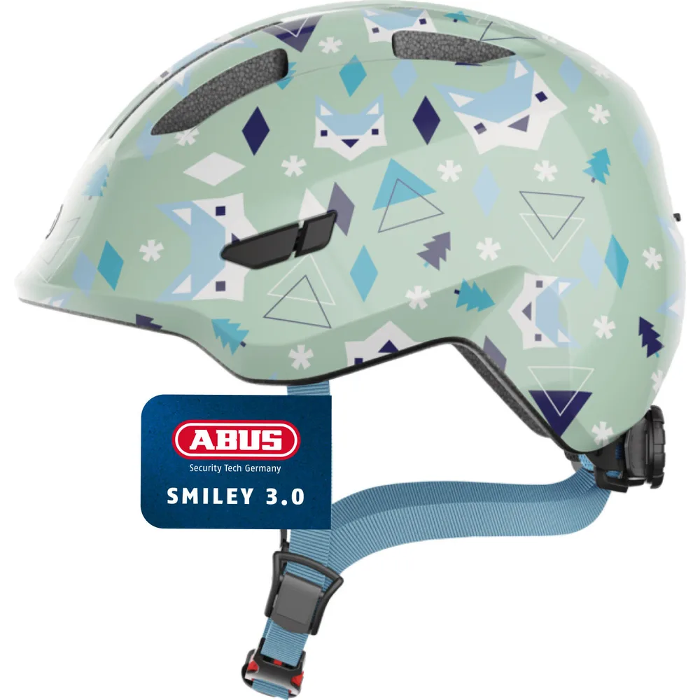 Детский велосипедный шлем Abus Smiley 3.0 зелёный, 45-50 см