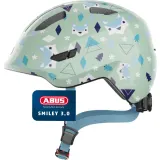 Детский велосипедный шлем Abus Smiley 3.0 зелёный, 45-50 см — фото 1