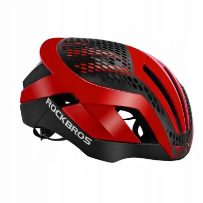 Шлем велосипедный Rockbros TT-30 чёрный с красным