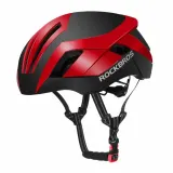 Шлем велосипедный Rockbros TT-30 чёрный с красным — фото 3