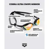 Стартовые очки для плавания Arena Cobra Ultra Swipe Mirror — фото 2