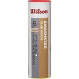 Воланы для бадминтона Wilson Smashstar, 6 шт, белые, скорость 79 — фото 1