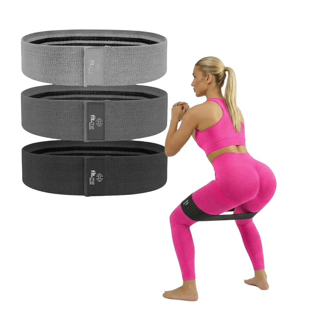 Тканевые резинки для тренировок Fit.Me, набор 3 шт