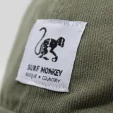 Surf Monkey Бейсболка вельветовая из переработанного полиэстера, один размер, темно-оливковая зелёная — фото 6