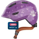 Детский велосипедный шлем Abus Smiley 3.0 с фиолетовой блестящей звездой — фото 1
