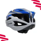Велосипедный шлем Pro Sport Lights для взрослых, сине-белый — фото 5