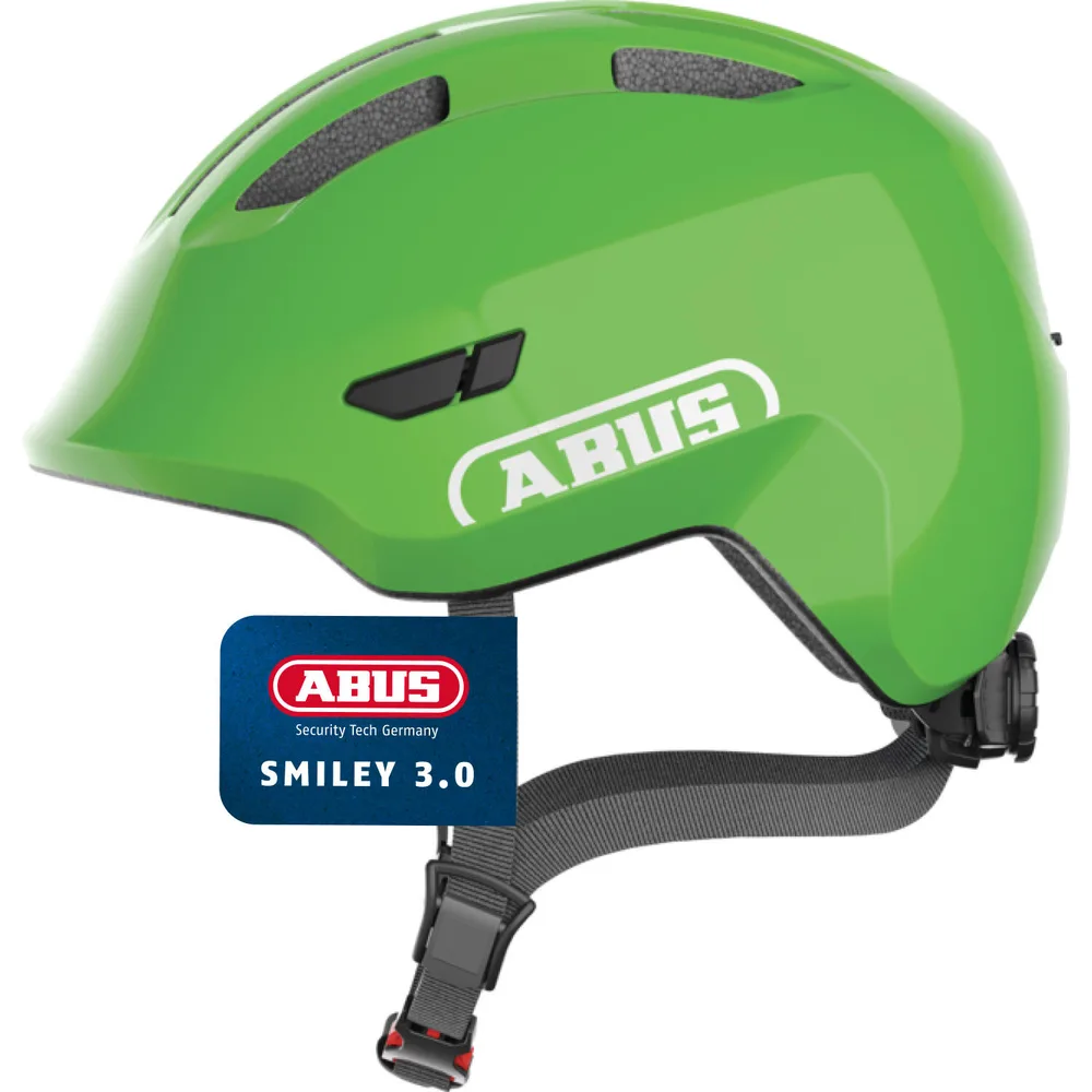 Детский велосипедный шлем Abus Smiley 3.0 глянцевый зелёный