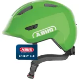 Детский велосипедный шлем Abus Smiley 3.0 глянцевый зелёный — фото 1