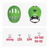 Детский велосипедный шлем Abus Smiley 3.0 глянцевый зелёный — фото 5