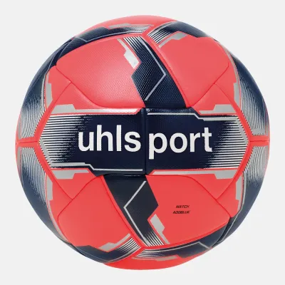 Мяч футбольный Uhlsport Match Addglue, 5, Красный флуоресцентный