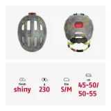Шлем велосипедный детский ABUS Smiley 3.0 LED серый — фото 5