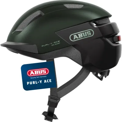 Шлем велосипедный городской Abus Purl-Y Ace, 54-58 cm, Зелёный