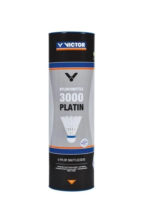 Воланы нейлоновые для бадминтона Victor 3000, быстрые, жёлтые