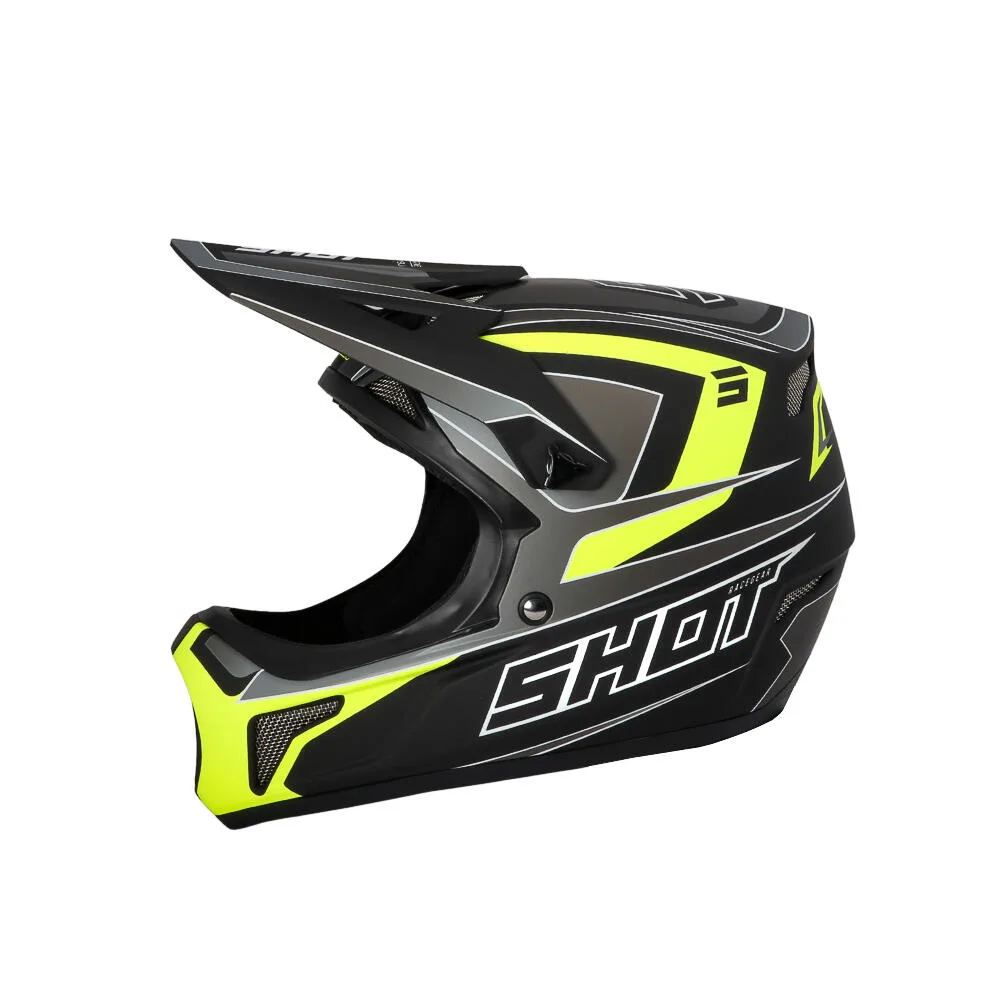 Шлем велосипедный полнолицевой Shot Race Gear Level, 59-60, Чёрный