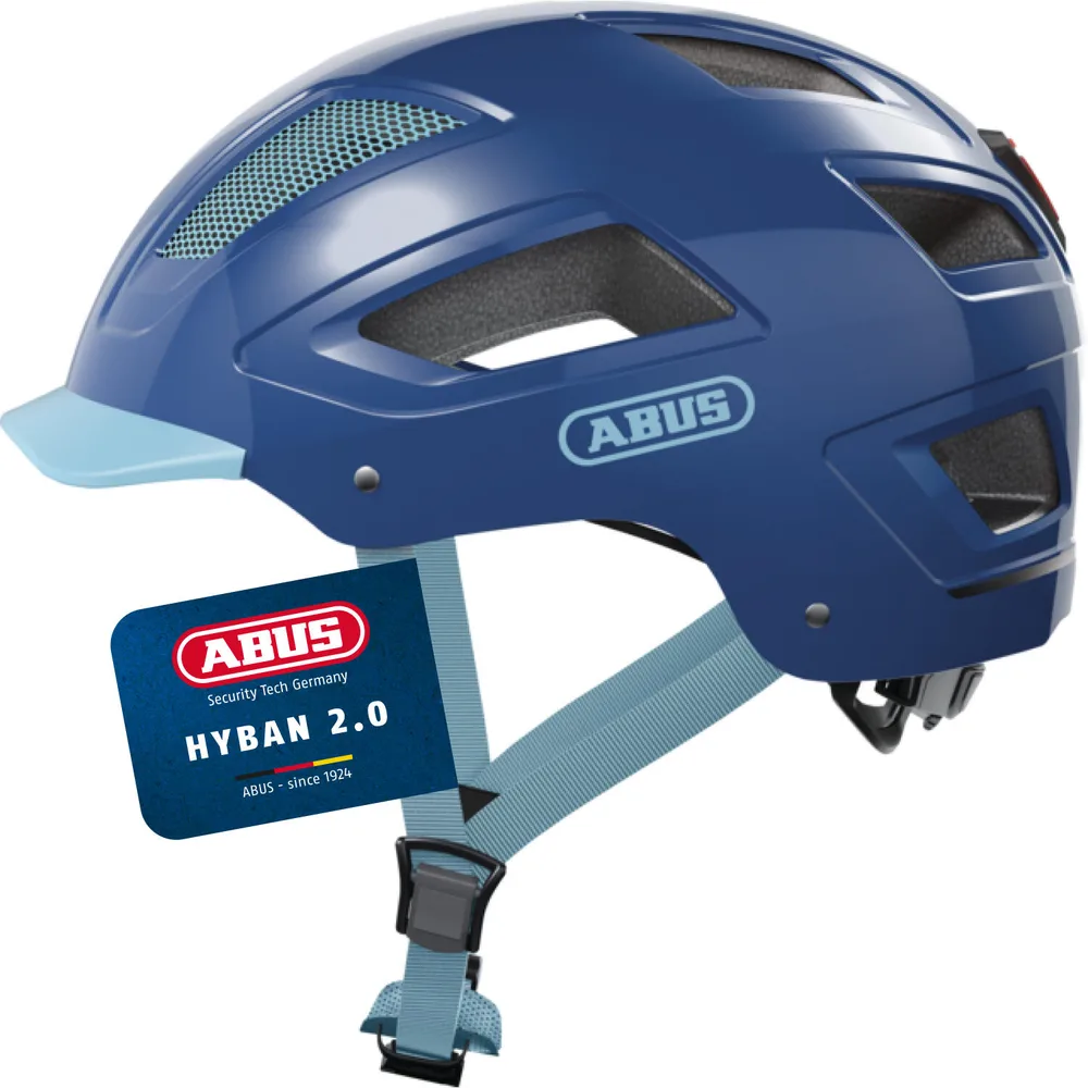 Велосипедный шлем ABUS Hyban 2.0 синий, размер M 52-58 см