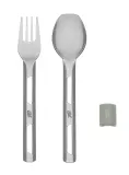Столовые приборы туристические Esbit Cutlery Set с силиконовой лентой L - stone grey — фото 2